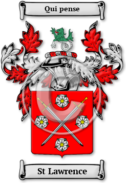 St Lawrence Family Crest Download (JPG) Legacy Series - 600 DPI